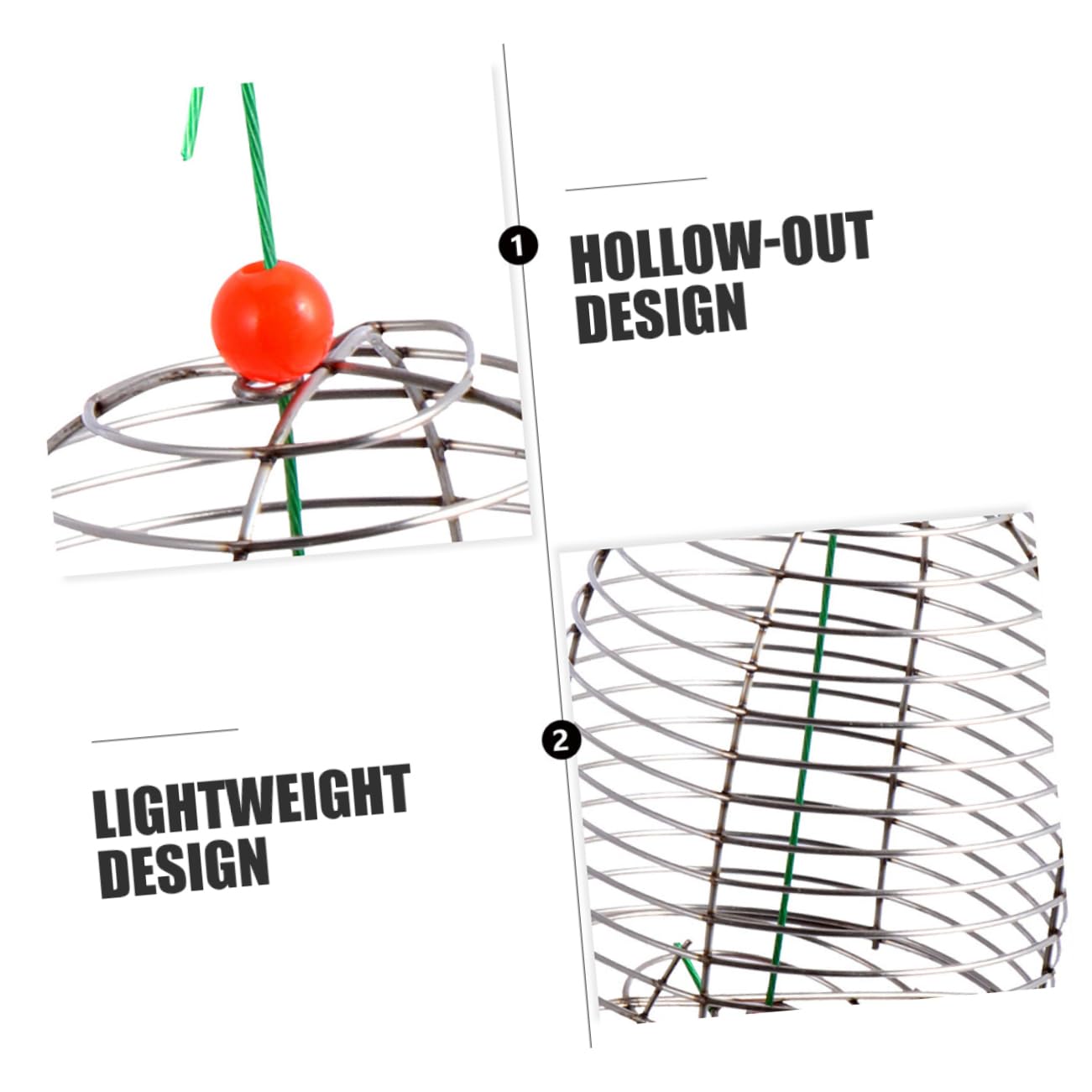 YARNOW 10pcs Fishing Bait Cage Durable Feeder for Outdoor Fishing Supplies Lure Basket with Hollow Design for Enhanced Bait Release and Catching Performance