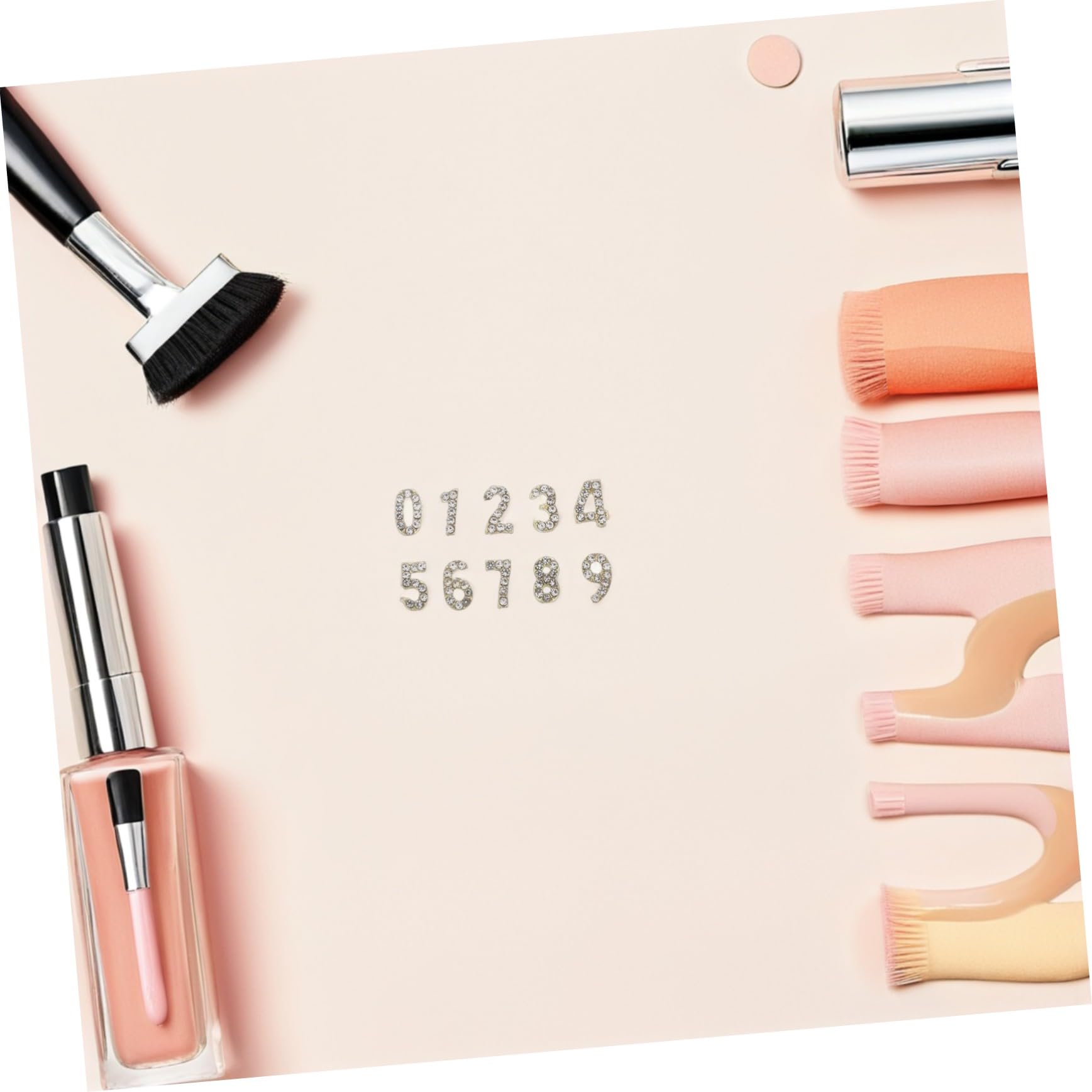 Ciondoli per Unghie Numerici Flatback Oro 100 Pezzi Ferro | Decorazioni Gioiello per Nail Art, Applicazione Facile, per Feste ed Eventi Speciali