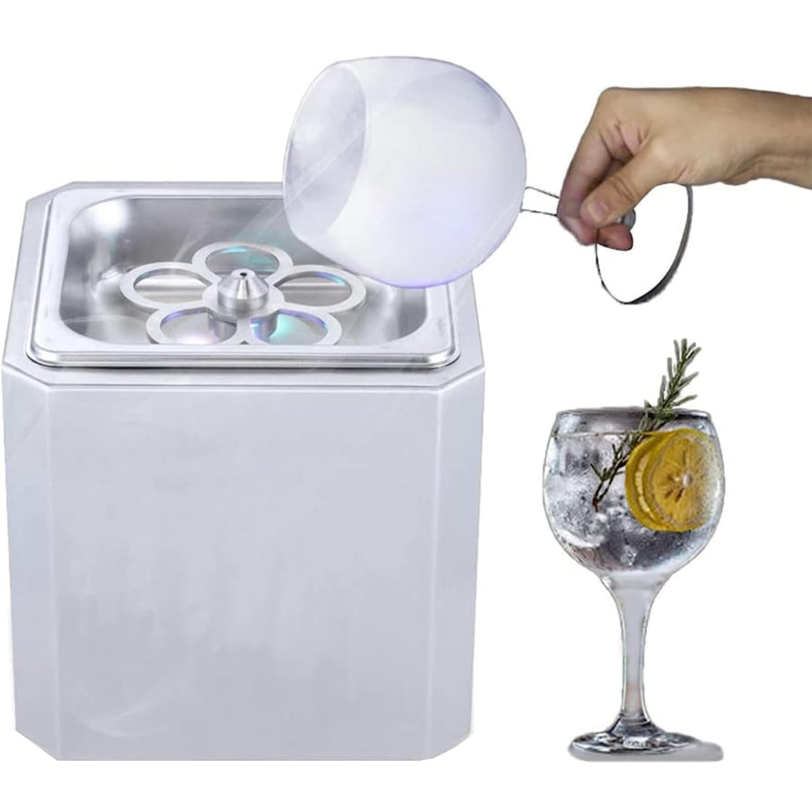 Refrigeratore di vetro, CO2 Froster con luce LED, congela rapidamente il vetro fino a -45°C in 6 secondi, ideale per vino, birra, cocktail e bevande miste, conserva il sapore originale