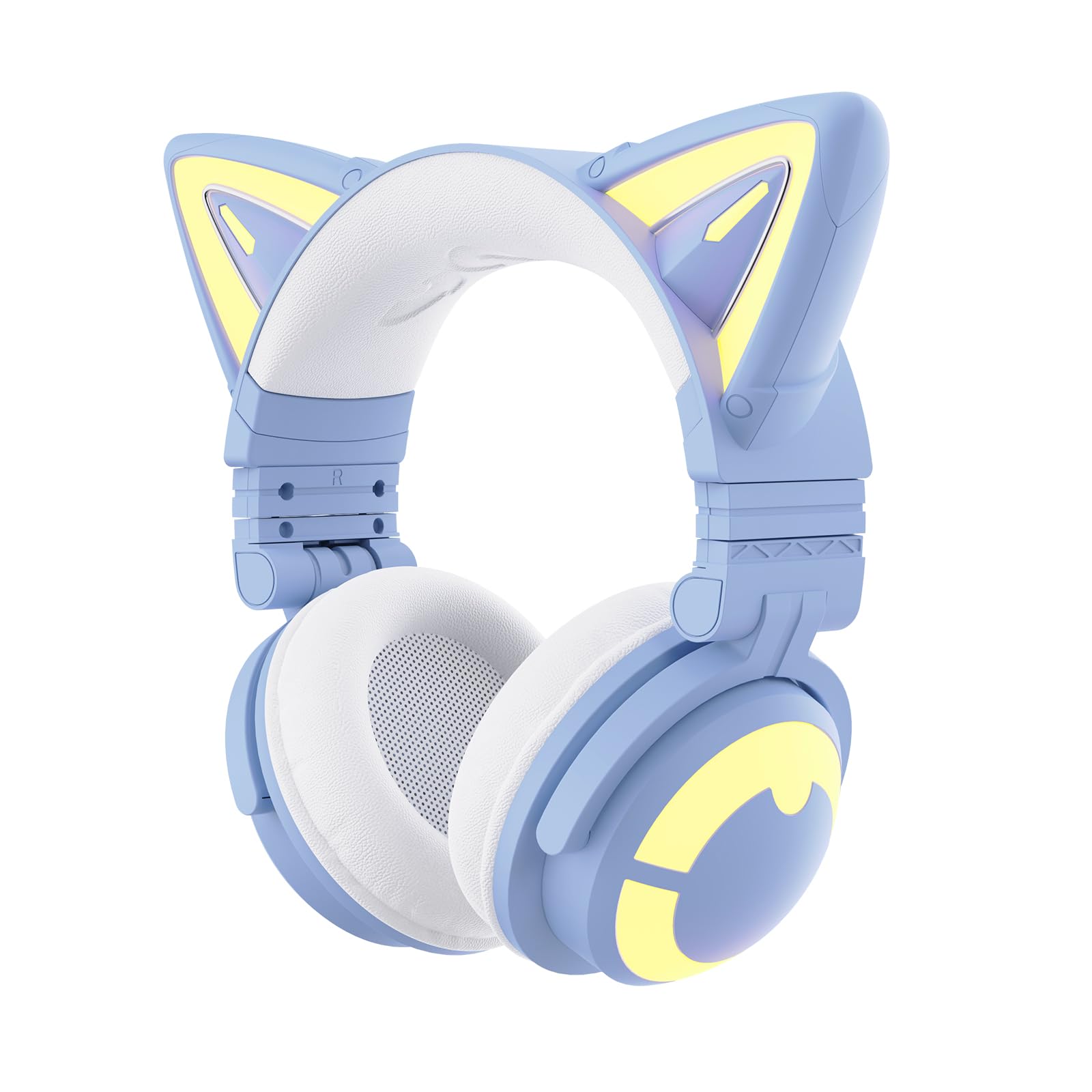 Amazon.com: YOWU Cat Ear Headphones CE, Wired/Wireless Blue