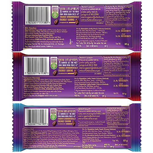 Image of Cadbury Dairy Milk Silk Chocolate Bars Combo (2 x Silk Plain 60 g, 2 x Silk Oreo 60 g and 2 x Silk Fruit and Nut 55 Grams)