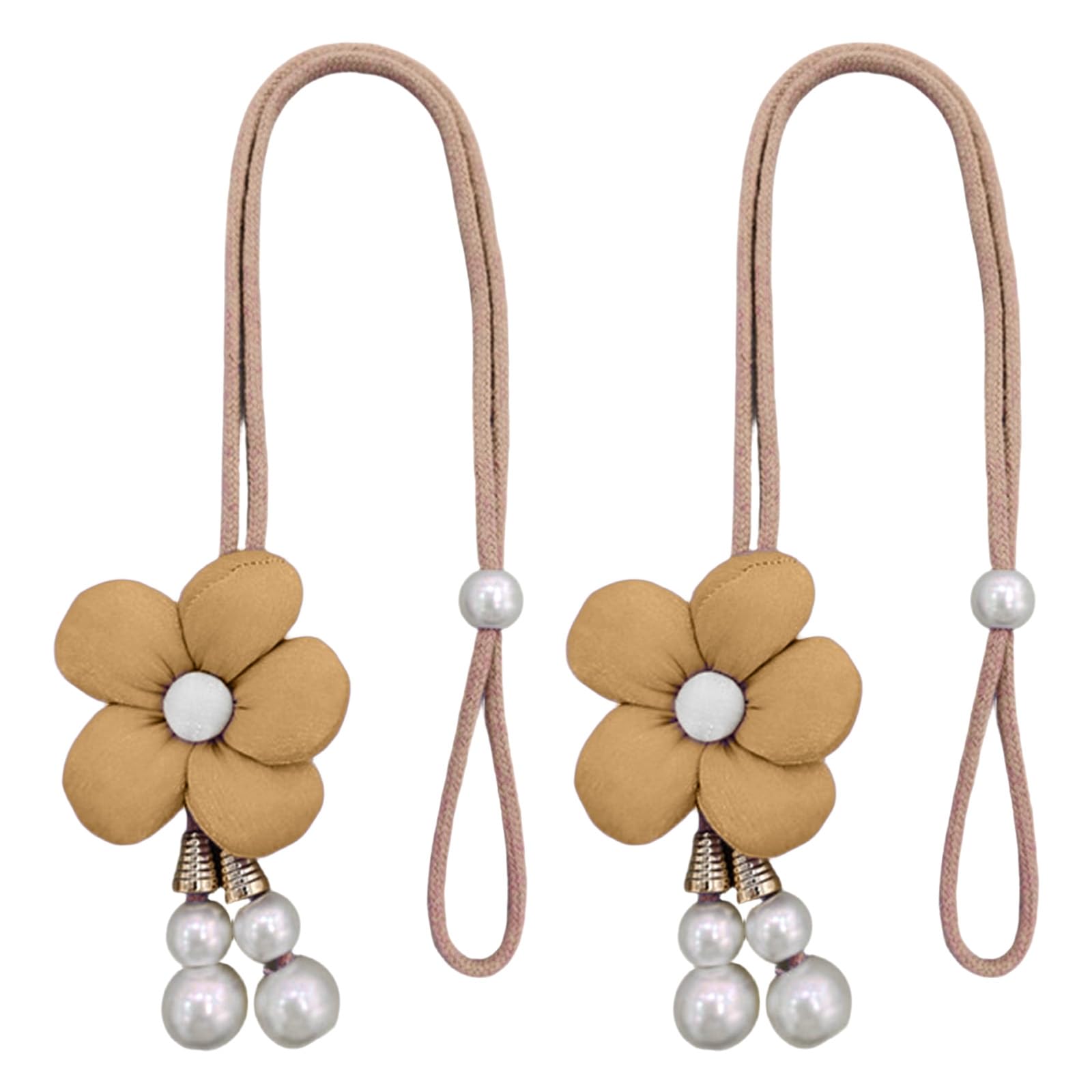 Tsophreniq Curtain Tiebacks Flower Window Curtain Bind Rope Decorative Curtains Holdbacks Drapery Holdbacks Home Decors Bow No Drill