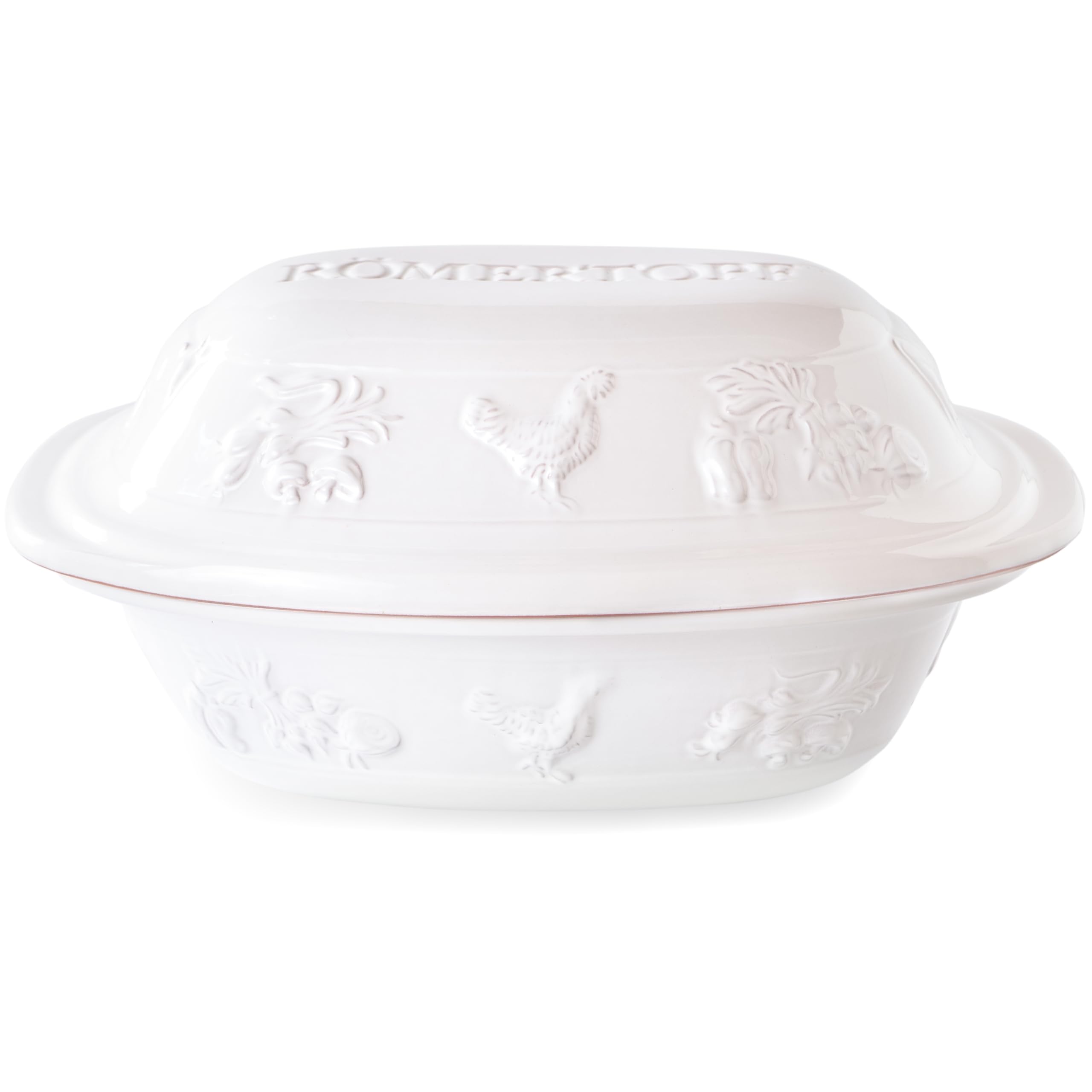 Römertopf Rustico Roasting Dish for 4 People - 3 Litre Casserole Dish with Ceramic Lid - For Stewing, Roasting and Steam Cooking - Oven-Safe