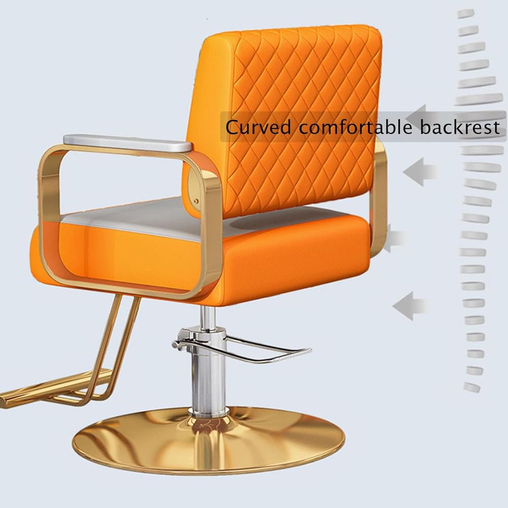 Robuster hydraulischer Friseurstuhl, höhenverstellbar, um 360 ° drehbar, Salonstuhl für Haarstylisten, Spa, Beauty-Ausrüstung, professioneller Make-up-Stuhl