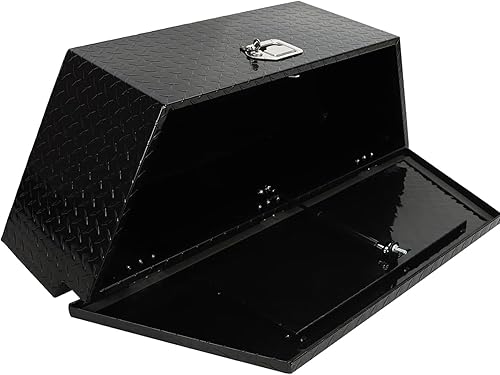 Miniatura 6 de Caja de lengua para remolque, caja de herramientas de aluminio, caja de remolque resistente con cerradura y llaves, para camioneta, RV, remolque (39
