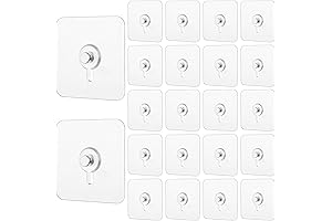 Drill Free Adhesive Hooks: 20 Heavy-Duty Picture Hangers, Instantly Elevate Your Home Decor