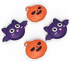 PlayVital Thumb Grip Caps for ps5/4 Controller, Silicone Analog Stick Caps Cover for Xbox Series X/S, Thumbstick Caps for Switch Pro Controller - Halloween Pumpkin Bat