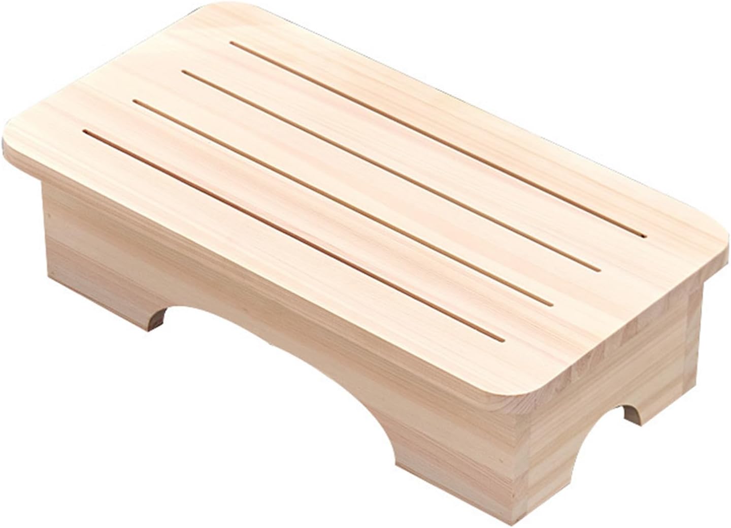 Natural Wooden Footrest Stool Space Saving Design Multifunction Step Stool for Small Spaces Modern Furniture Decors Foot Stools for Under Office Desk