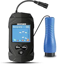 LUCKYLAKER Localizador de peixes portátil de profundidade para barco, localizador de pesca no gelo, sonar, portátil, localizador de peixes, transdutor, monitor LCD