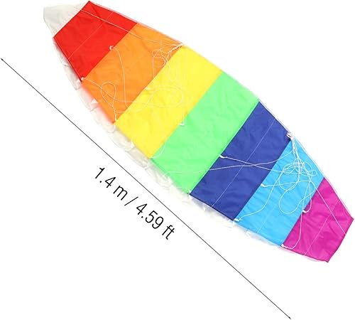 Miniatura 5 de 4.6 ft6.6 ft8.9 ft Color Doble Línea Stunt Power Sports Kite Outdoor Seaside Beach Toy con mango con doble línea de 98.4 ft, adecuado para volar en