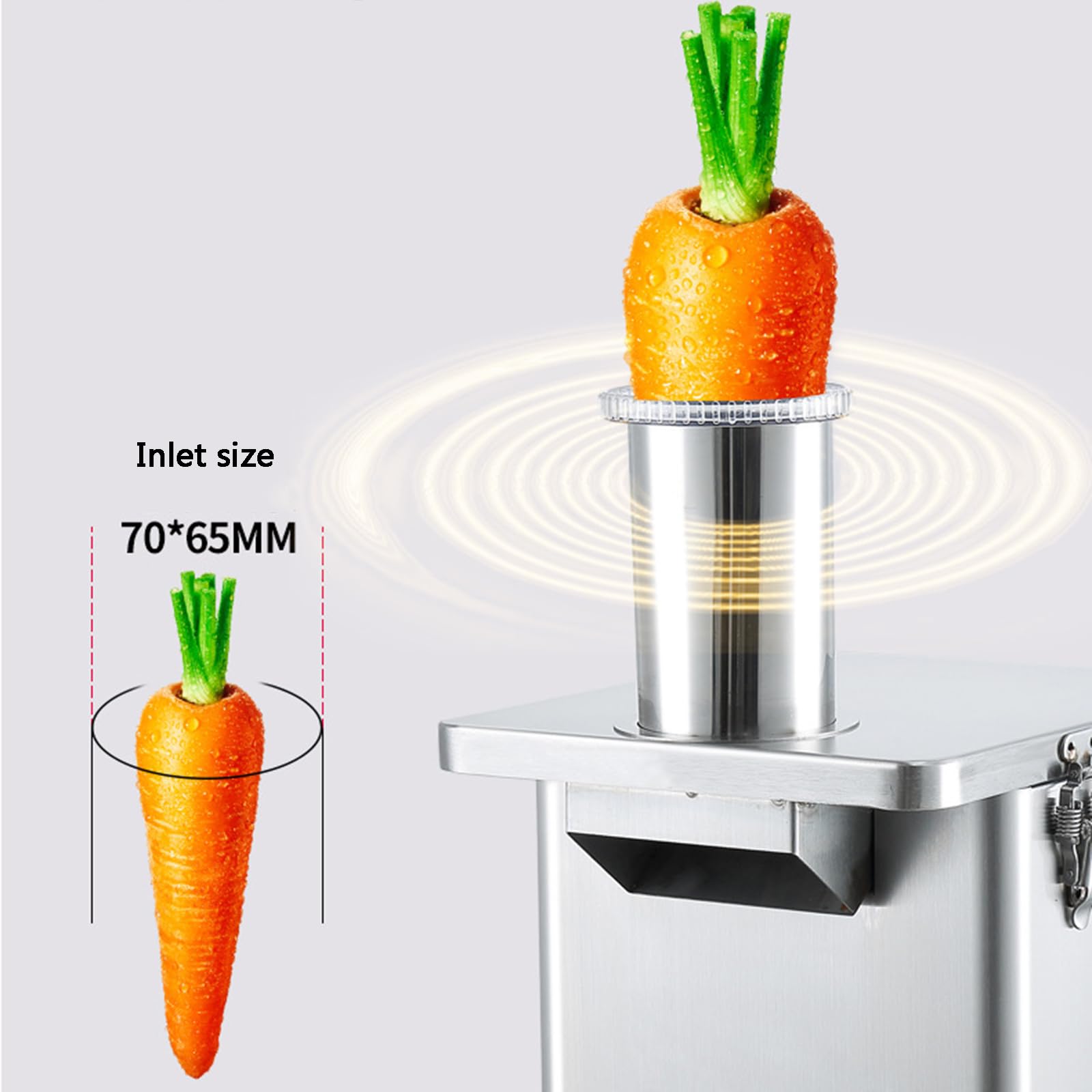 Tagliaverdure e Tagliaverdure, Tagliaverdure Elettrico, Tritatutto Verdure Commerciale da 200 W, Taglia Patate Automatico per Cipolle, con 5 Dimensioni di Lame, per Patate Carote C