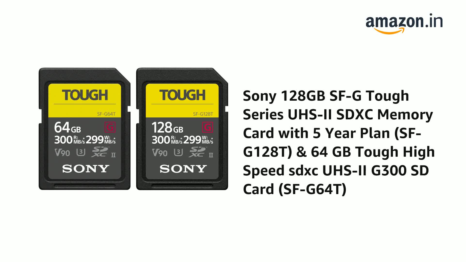 Sony SF-G128T 128GB SF-G Tough Series UHS-II SDXC Memory