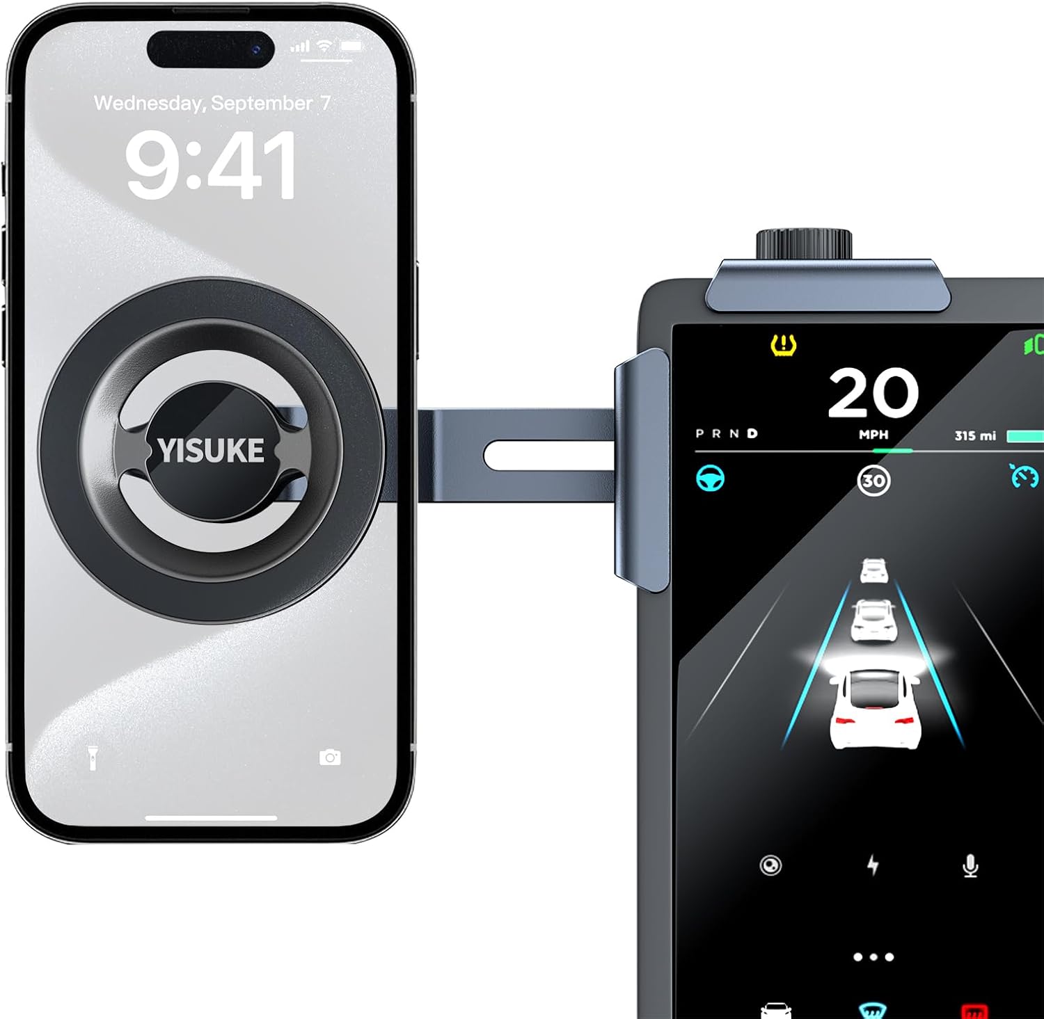 Magnetic Phone Mount Compatible with Tesla Model 3 Model Y, Car Holder 2025, Compatible with iPhone MagSafe 17/16/15/14/13/12 (Compatible with Tesla Screen Phone Mount)
