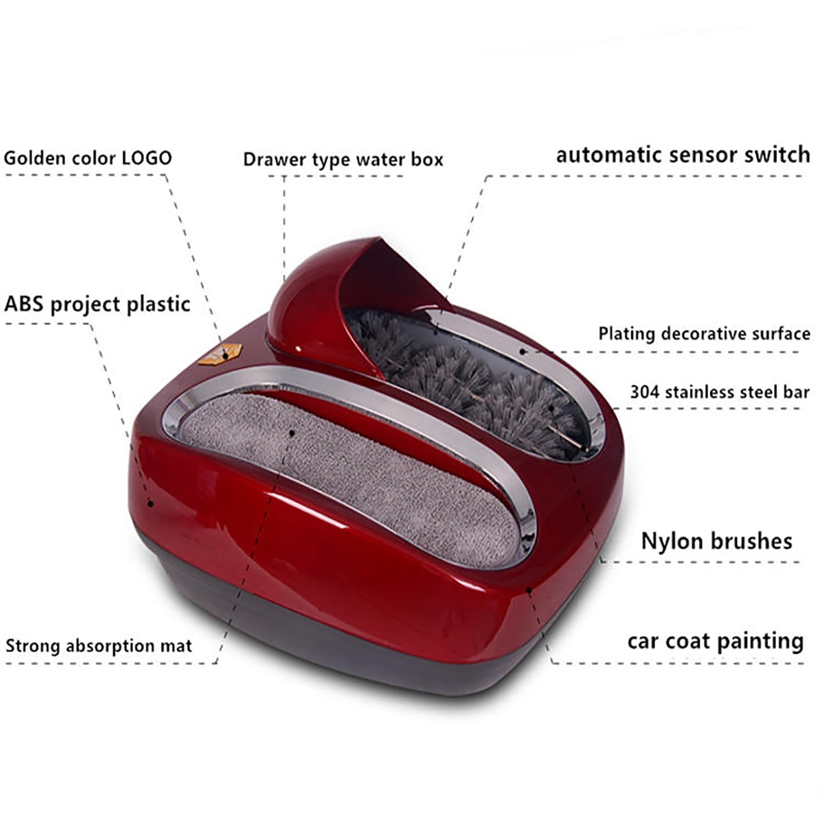 Máquina automática de limpieza de zapatos, pulidora de brillo de zapatos con sensor, no necesita cubiertas, ideal para hoteles y edificios comerciales, solución de limpieza eficiente y cómoda