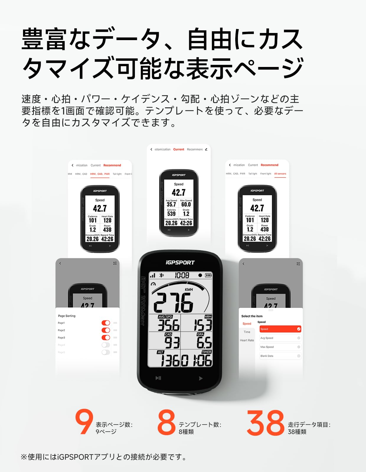 Amazon | iGPSPORT BSC100MAX GPSサイクルコンピューターセット 3.0