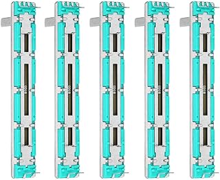 Potentiomètre à glissière 5 pièces B10K Double canal mélangeur à glissière droite Fader à des fins multiples potentiomètres B10K