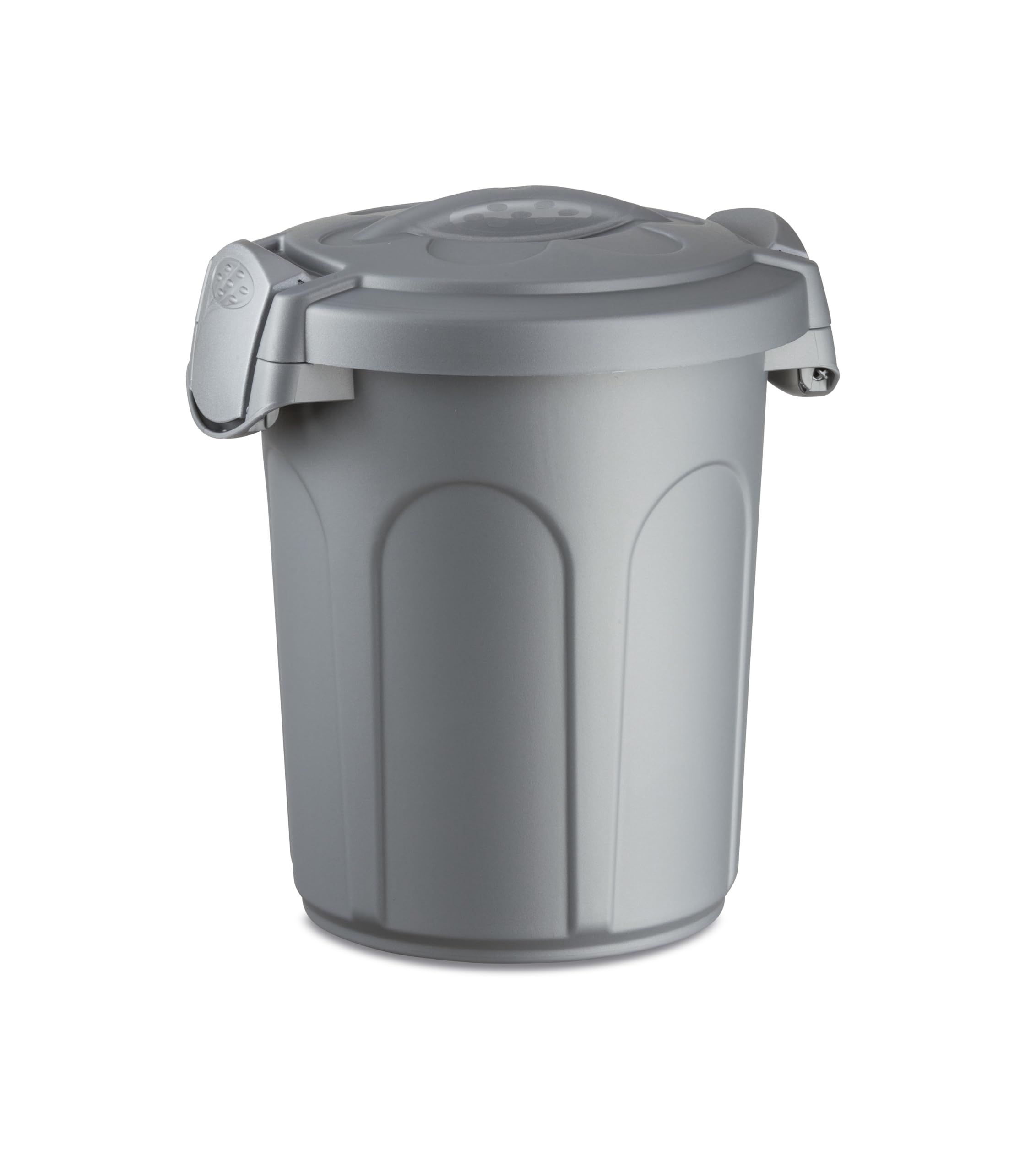 Stefanplast Bidone con Coperchio Speedy L. 8, Silver