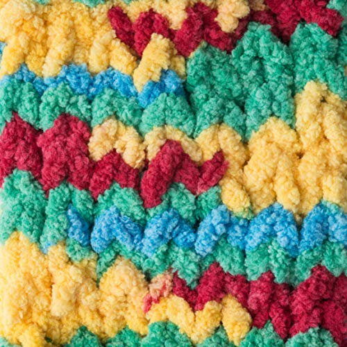 Image of Bernat Blanket Brights Yarn, 5.3 oz, Gauge 6 Super Bulky Chunky, Rainbow Shine Varg