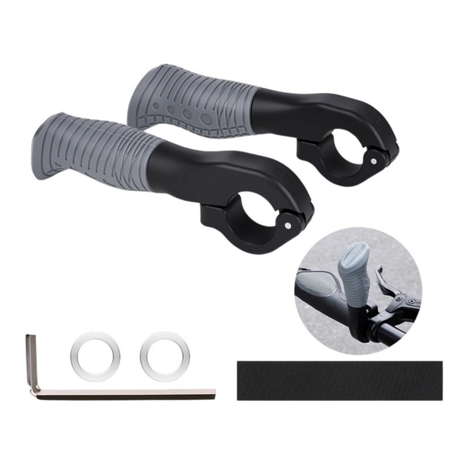 BWANGIAO Bicycles Extension Handlebar Mountain Bike Deputy Handle Nonslip Handle Rod Ends Grips Cycling Accessories Easy to Insta