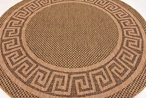Tapete redondo 185x185 cm Unique Loom marrón claro miniatura 6