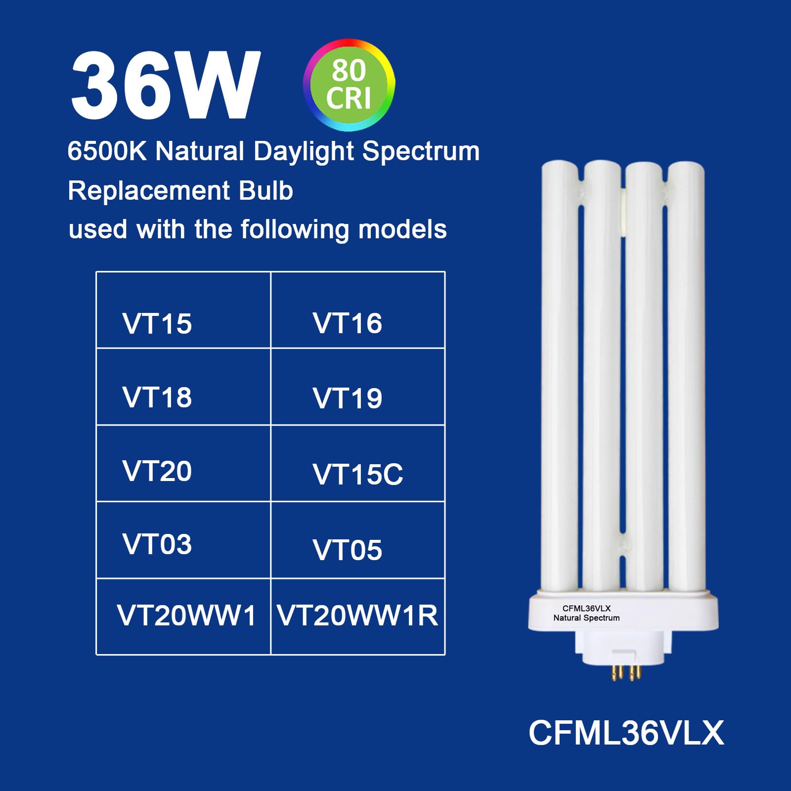 Valoisa CFML36VLX 36W Natural Daylight Spectrum Compact