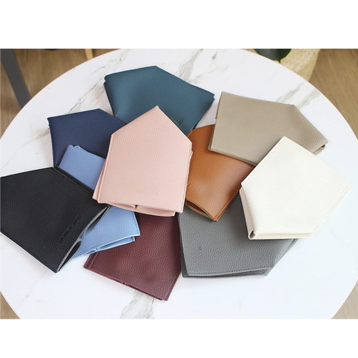 Portafazzoletti In Pelle PU | Quadrato | Con Coperchio Magnetico | Nero - Foto 6