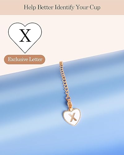 Miniatura 5 de Accesorios de dije de letra para taza Stanley, dije de identificación con nombre para Stanleyvaso moderno simple, colgante de identificación inicial