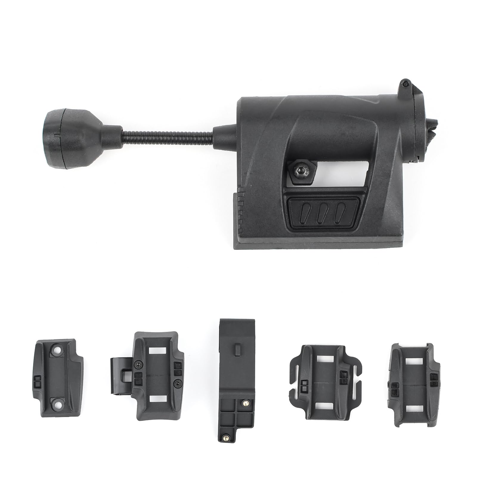 NOBUHIRO Tactical Helmet Light Military with 4 Helmet Lamp Mounts for Picatinny Rail Fast/MICH/Wendy Helmets MOLLE Belt, Four-in-One Bendable Survival Signal Illumination Tool for Outdoor (Black)