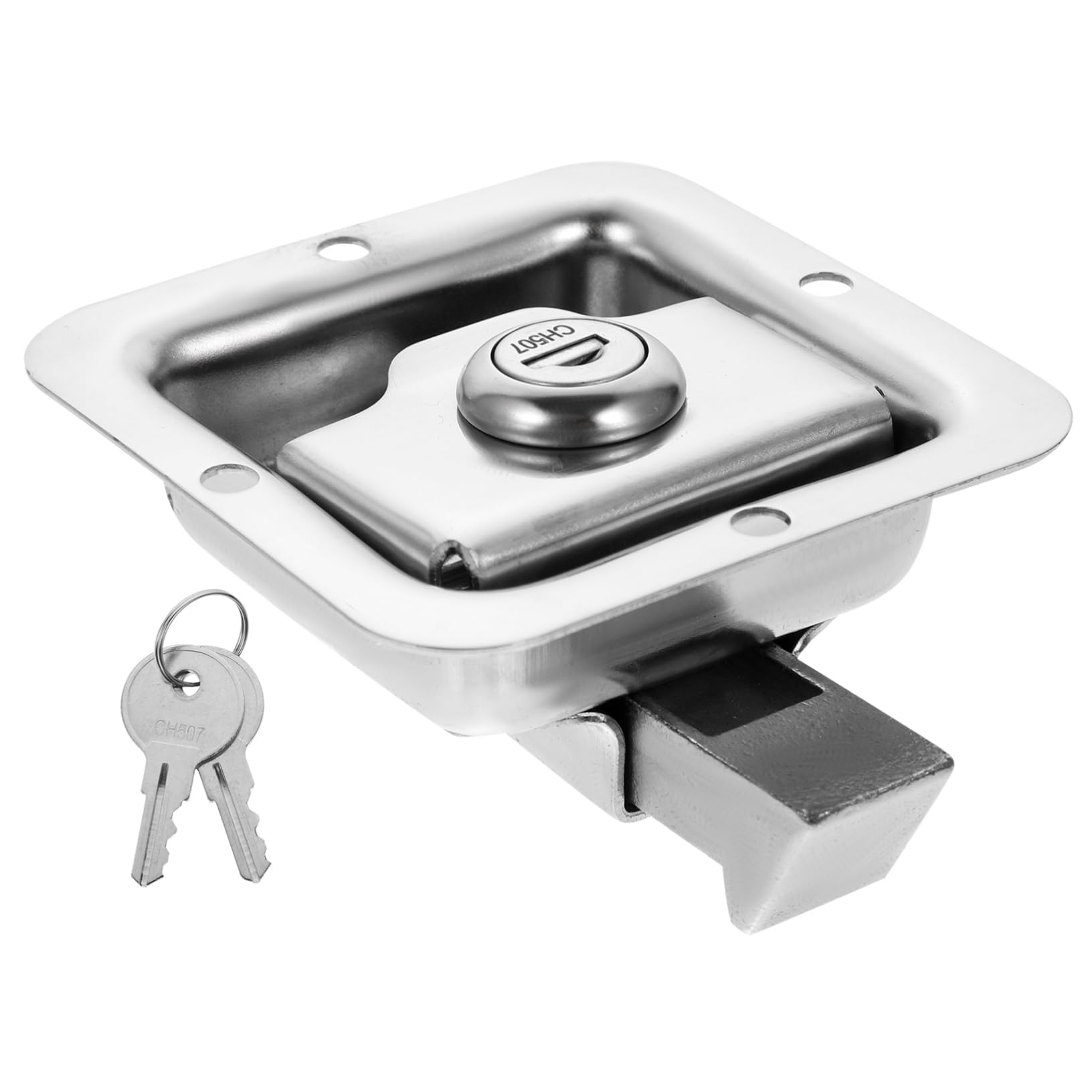 4ensembles Verrou Acier Inoxydable Pour Serrure De Type Encastré Pour Boîte à Outils Et Accessoires De Camping- Clés Incluses