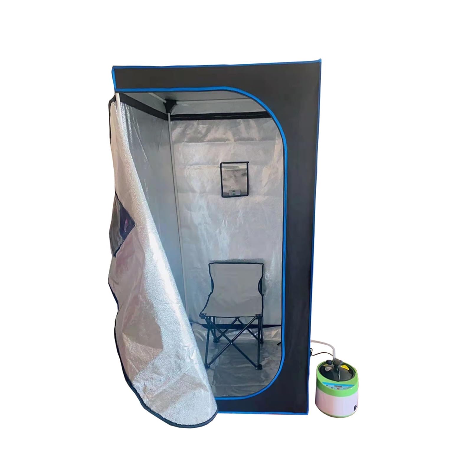 Namiot do sauny parowej dla jednej osoby, Domowa sauna całego ciała Spa Składana sauna ozonowa dla 1 osoby, przenośna sauna parowa Równomierne ciepło (Color : WS, Size : 1)