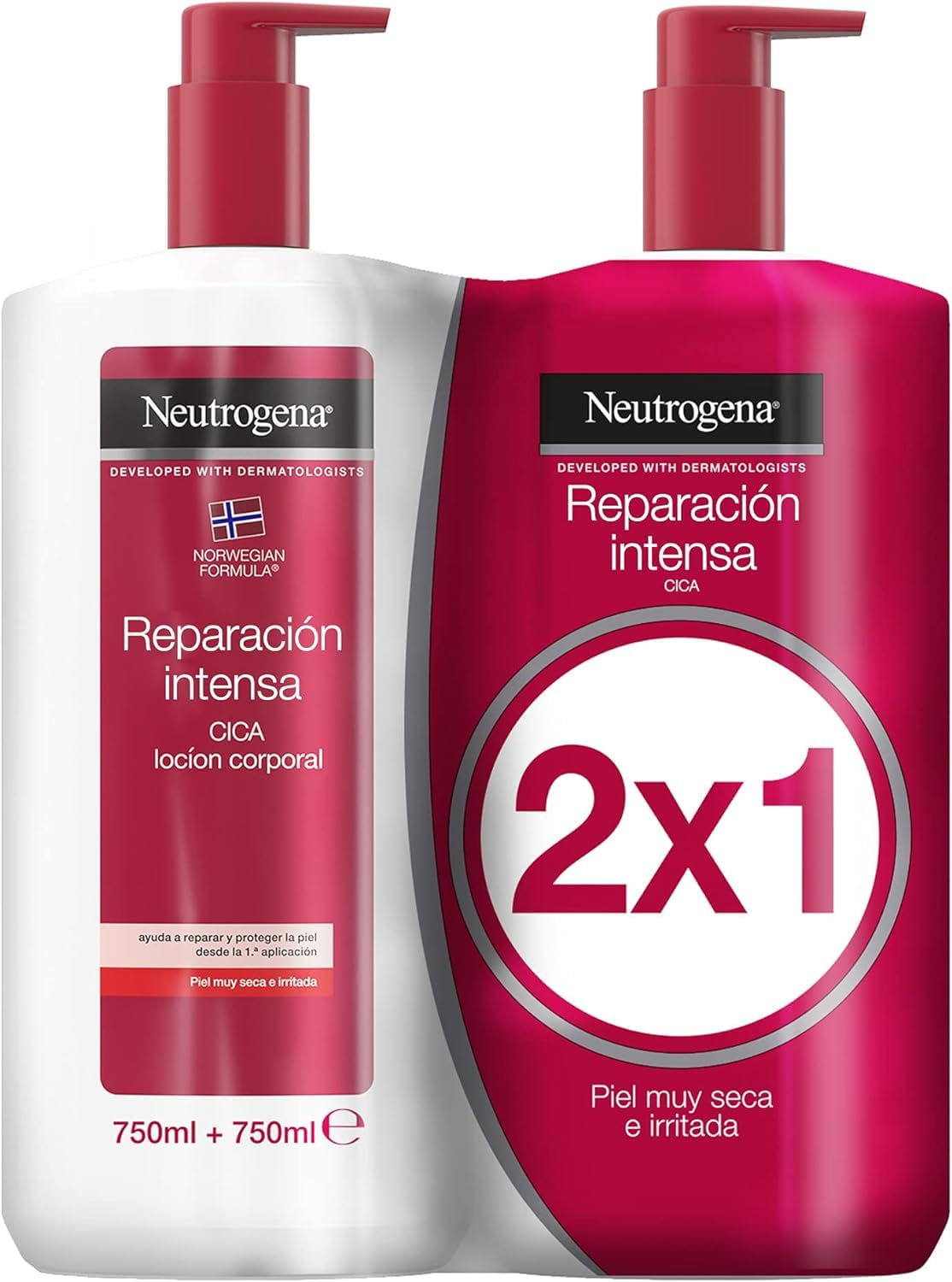 Neutrogena Reparación Intensa Loción Piel Muy Seca Lote 2 X 750 Ml