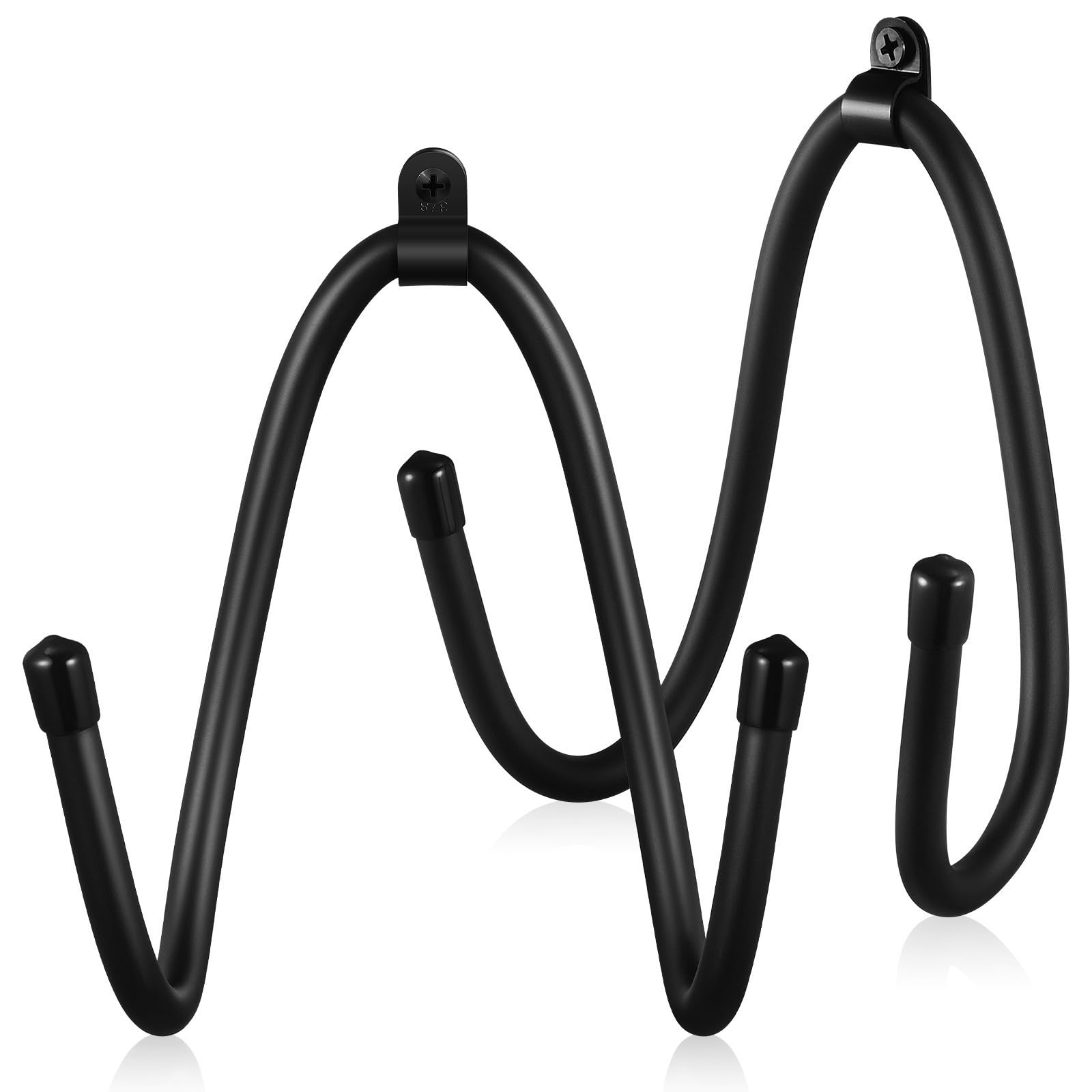 Perchero de Pared para Sombreros con Ganchos de Aluminio y Pvc 2 Piezas Diseño Único y Flexible, Adecuado para Almacenamiento Colgante en Vehículos