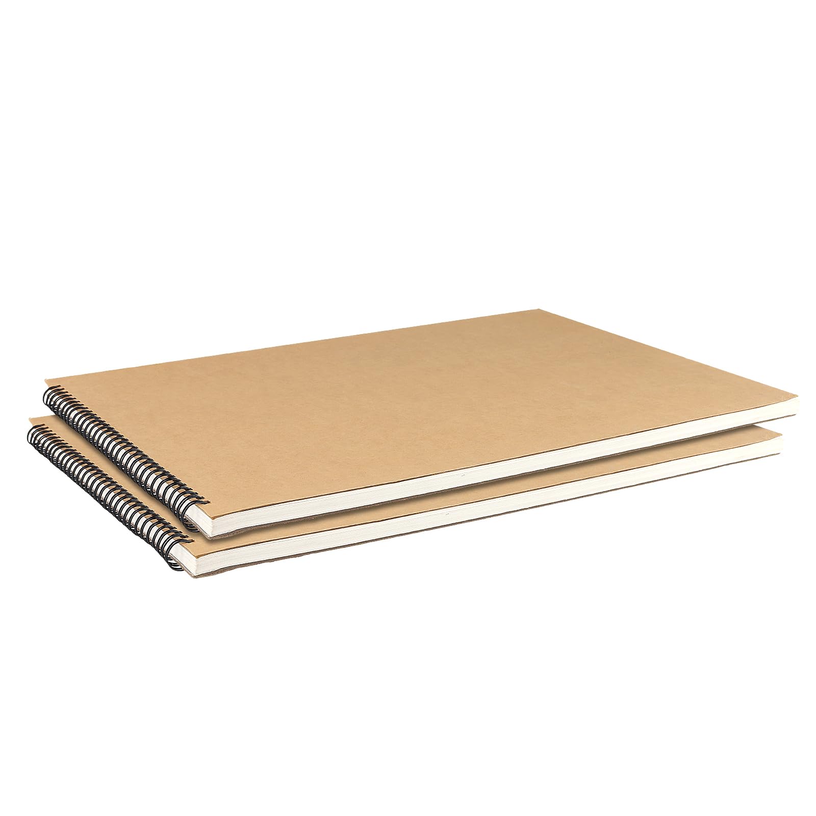 DAKFOOK 8 cuadernos de bocetos A3, 30 hojas/60 páginas hacia arriba, bloc de bocetos con espiral, bloc de dibujo A3, álbumes de recortes de arte con cubierta de papel kraft para dibujar y tomar notas