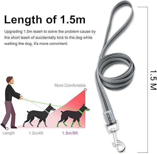 Miniatura 8 de Arnés universal para perros y gatos con correa, a prueba de escape, arnés ajustable reflectante para perros pequeños, perros medianos, malla suave,