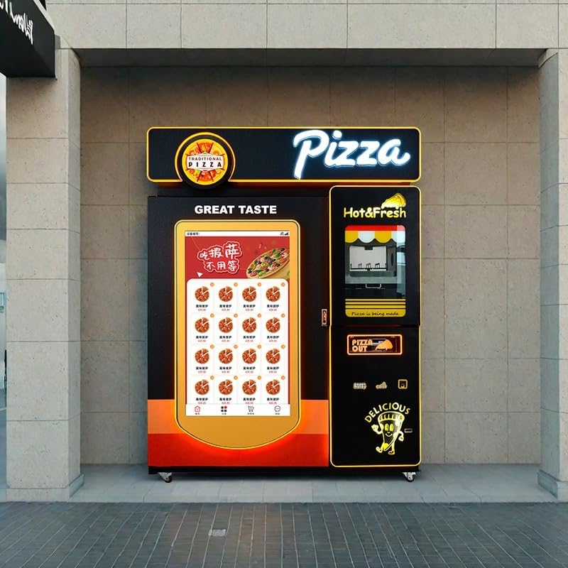 Miniatura 5 de Máquina expendedora de pizza personalizable, estación de pizza de horno completamente automática con pantalla táctil inteligente, autoservicio 247