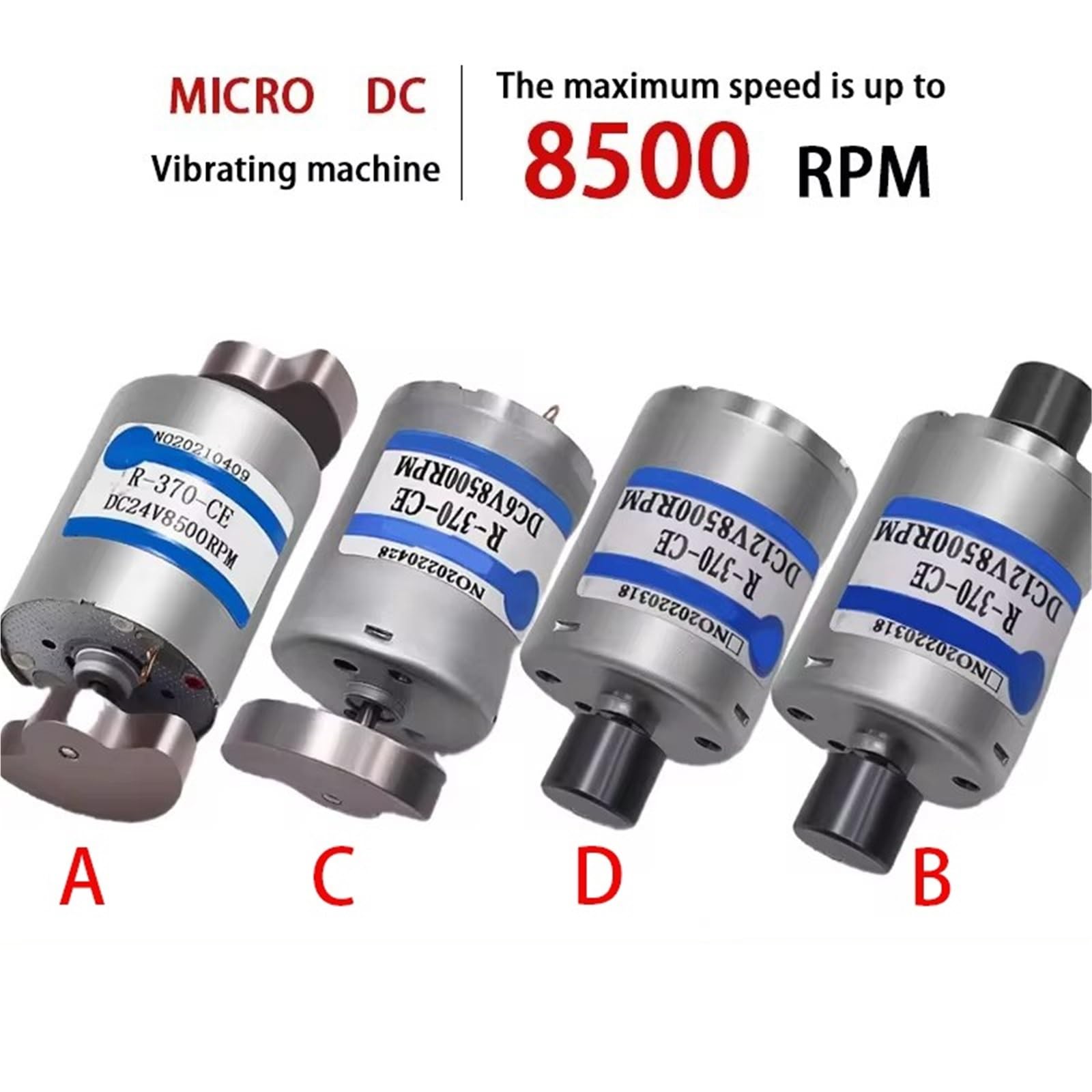 1 x silnik elektryczny RF-370 o wysokiej prędkości 12 V 370 DC z mikrosilnikiem blokowym wibracyjnym (6 V 6000 obr./min, C)