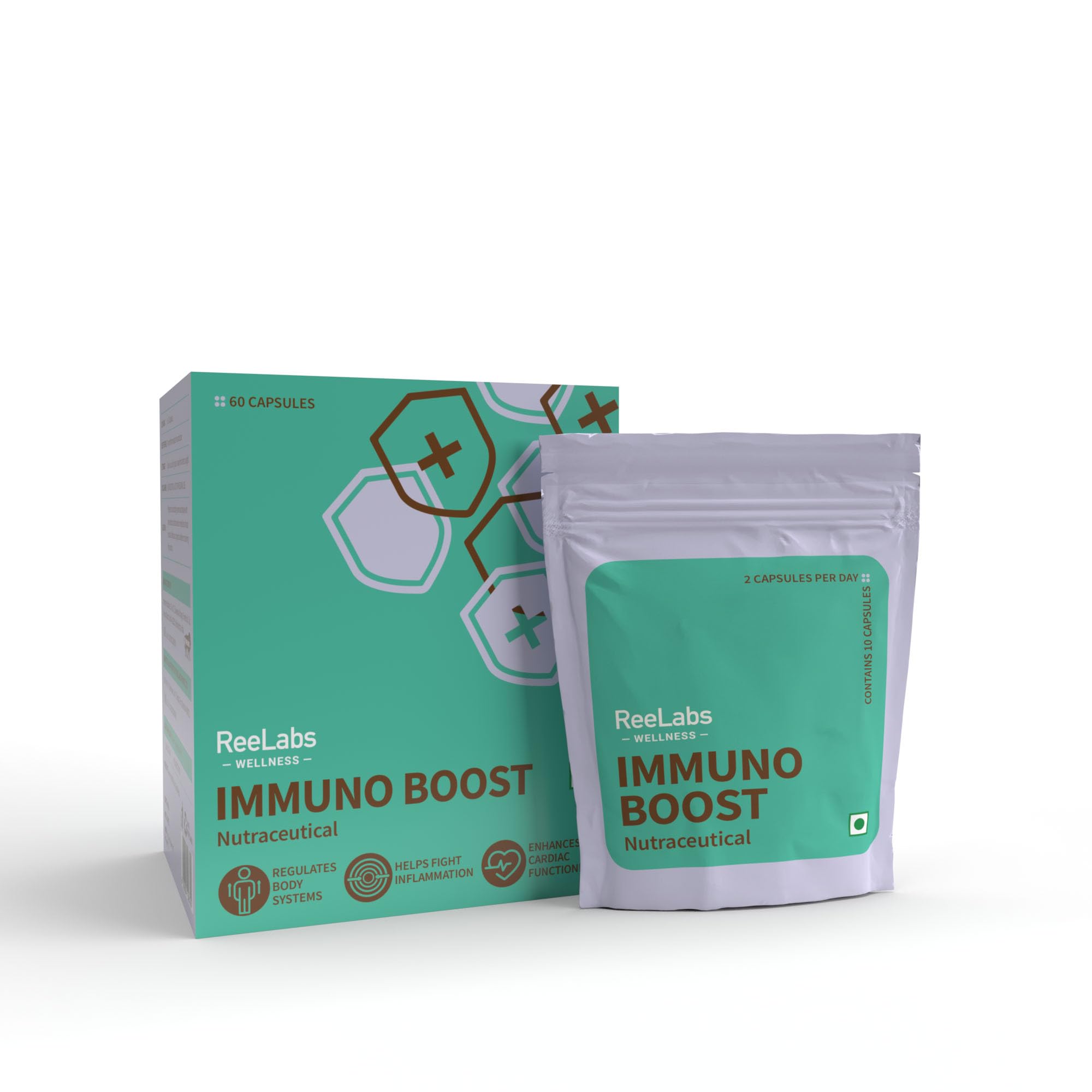 ReeLabs Wellness Immuno Boost (formerly Evergreen) - Immunity Booster Nutraceutical Formulation - 60 Capsules-image-37