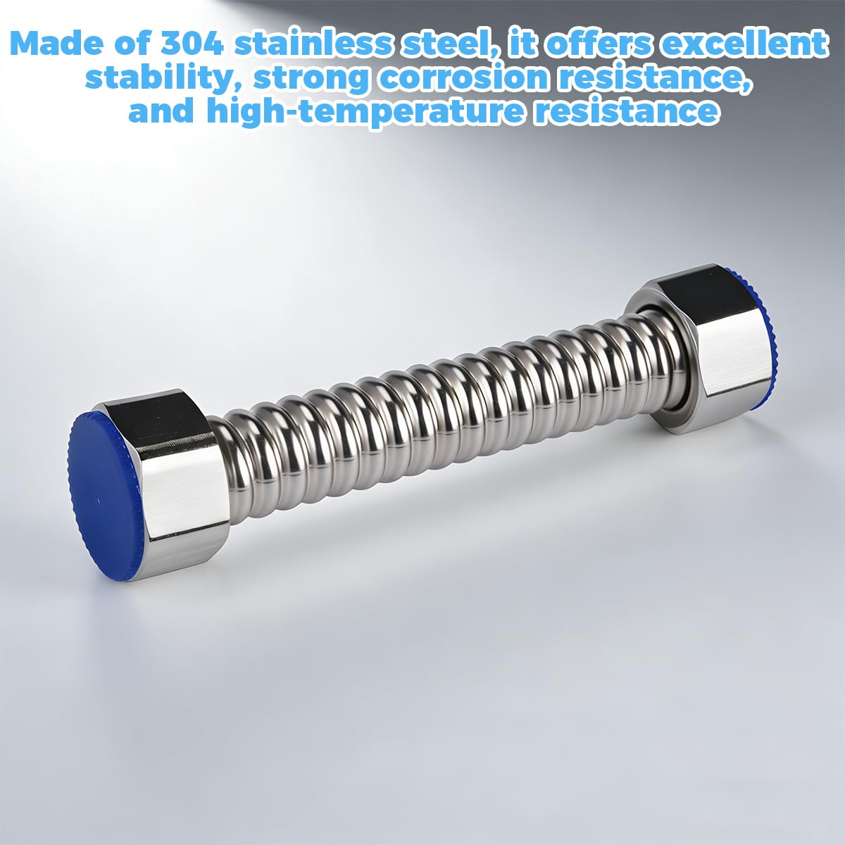 2 Pezzi Tubi Ondulati in Acciaio Inox, 10 cm Tubo Flessibile di Collegamento in Acciaio Inox, G1/2"" x G1/2"", Universale Tubo Flessibile per Miscelatori, Soffione Doccia, Rubinetto Cucina e Bagn