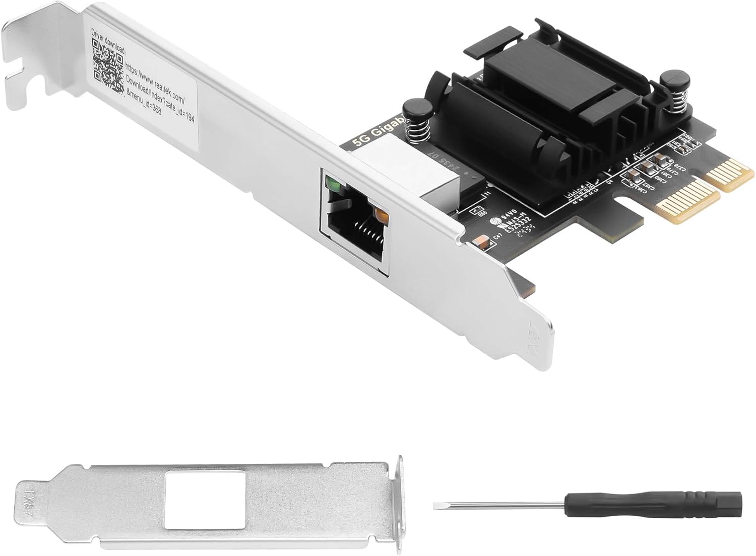 GINTOOYUN 5Gb PCI Network Card 2.5Gbps/1Gbps/100Mbps PCI Ethernet Interface Adapter 100Mbps Express 3.1?8GT/s? Ethernet Card Converted to Ethernet RJ45 LAN Port,Supports Windows/Linux