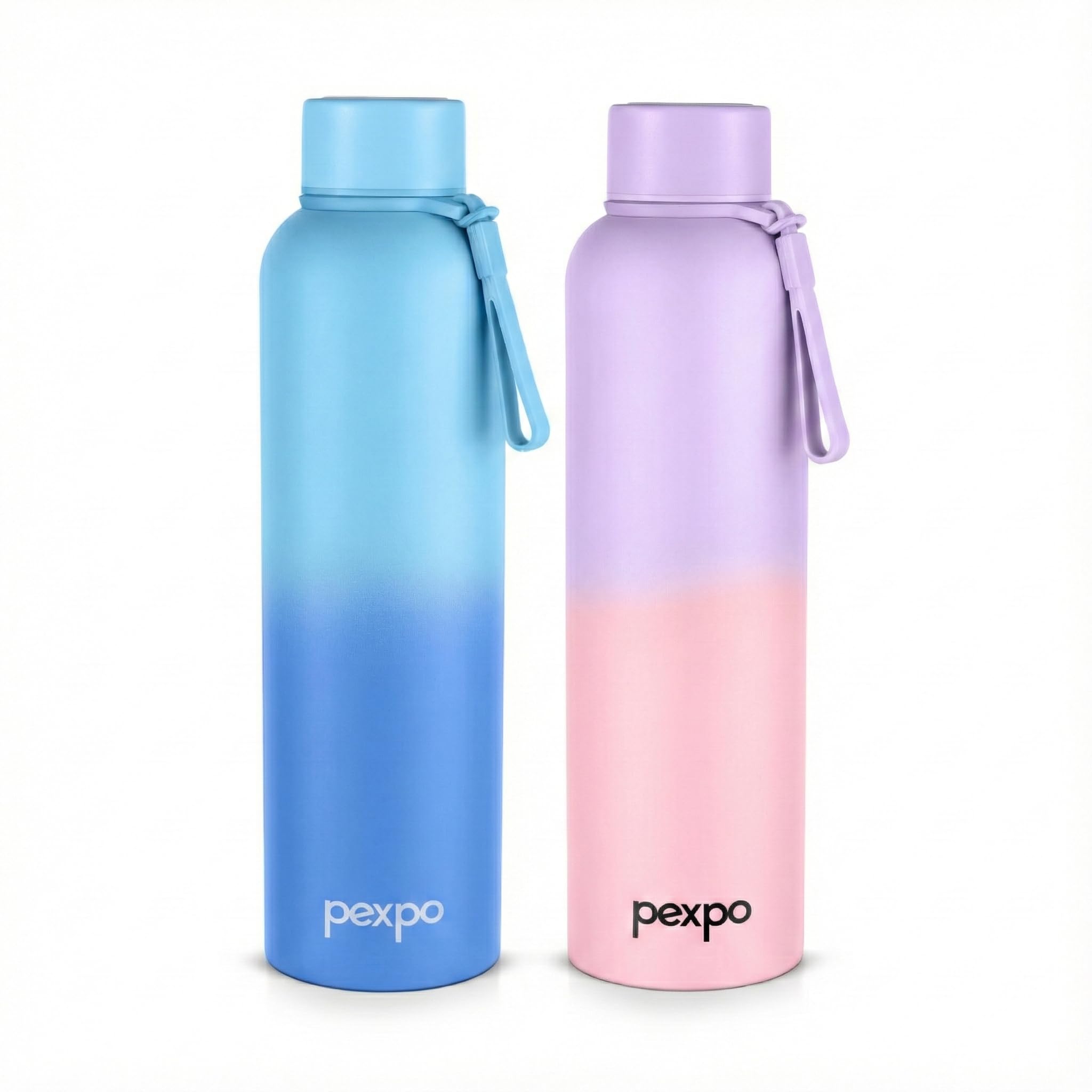 Go24 pexpo Stainless Steel Insulated Flask Bravo Sky Blue & Pink 980ml