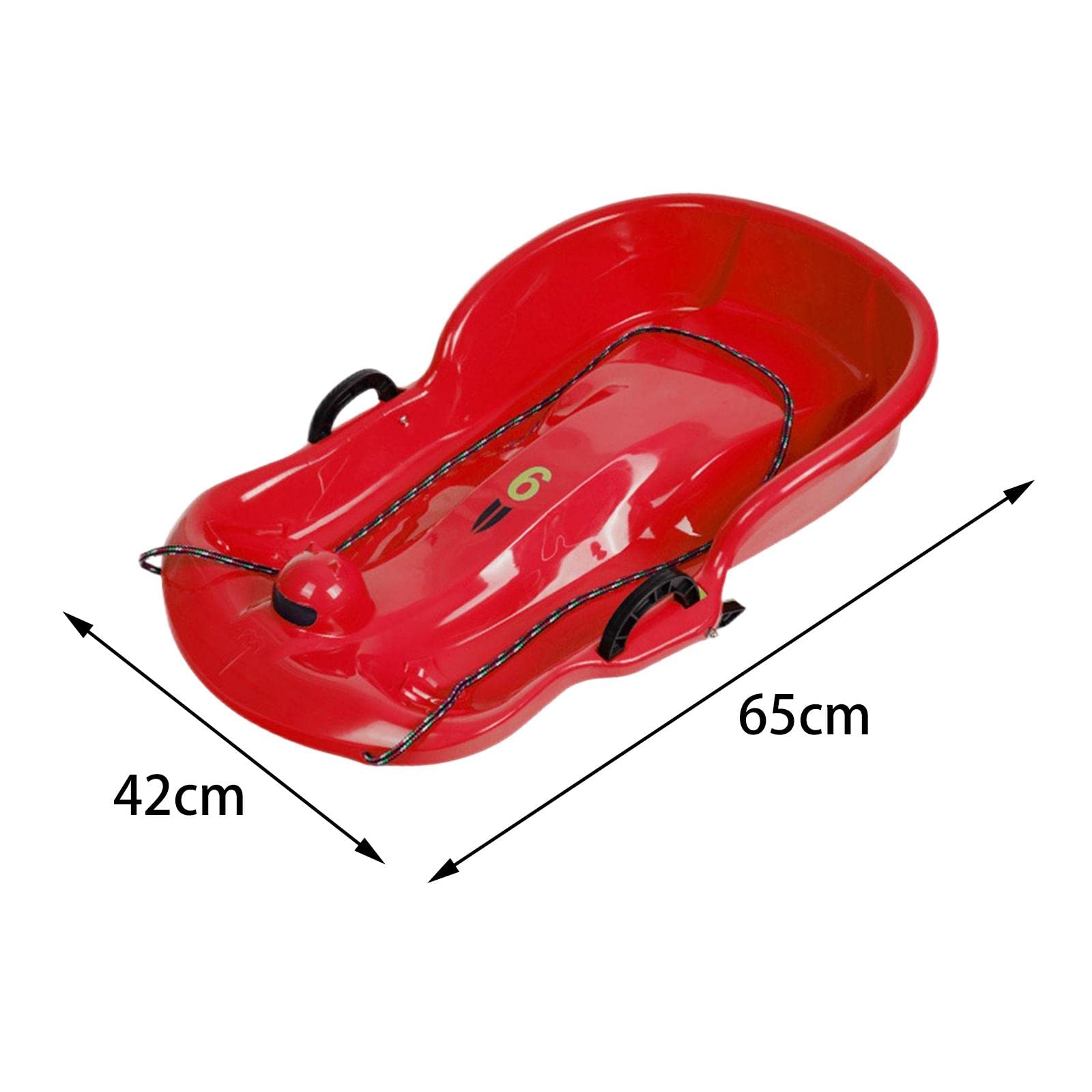 Luge Double Humain Luge de Neige Poignée Cordon Freins Siège Double PETG Adapté Aux Enfants Balades Jardin Loisirs Hiver Fêtes