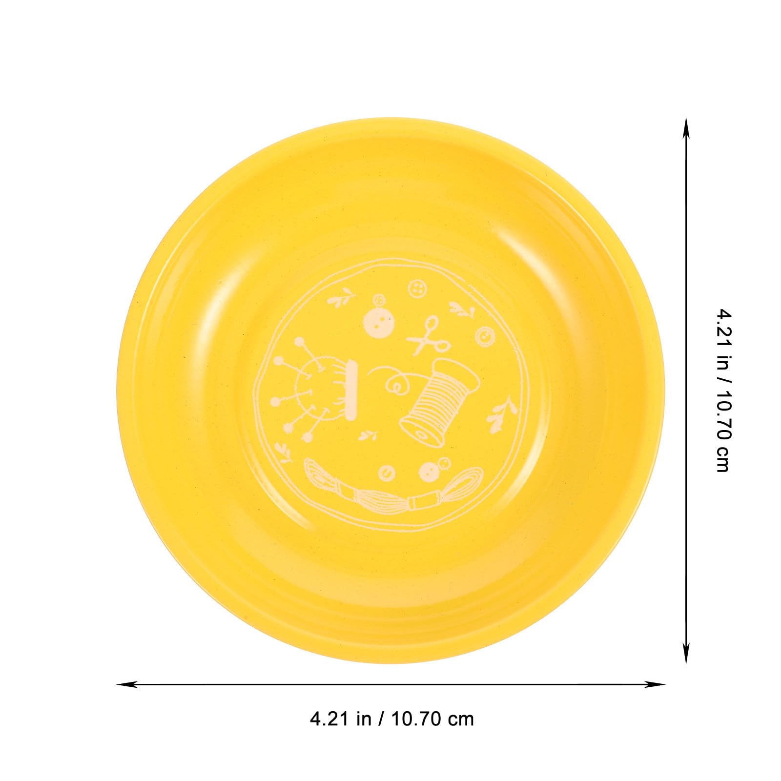 Healvian Porta Agujas Magnético Amarillo para Bordado Acero Inoxidable y Forma de Cuenco, Organizador Práctico para DIY y Manualidades de Costura