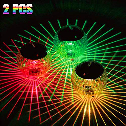 Solar Floating Pool Light - Waterproof LED Color Changing Solar Garden Pond Light - Hanging Ball Lamp for Garden Yard Swimming Pool Fountain Fish Tank Party Home Decor
