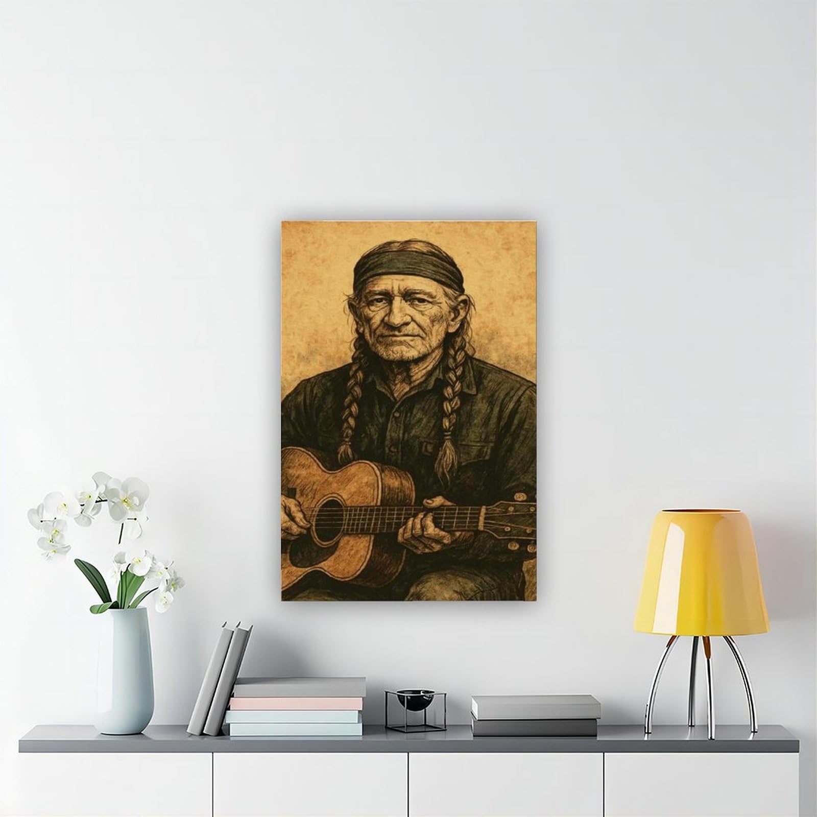 Poster artistico retrò con musica country su tela, decorazione per camera da letto, ufficio, camera da letto, regalo, 40 x 60 cm