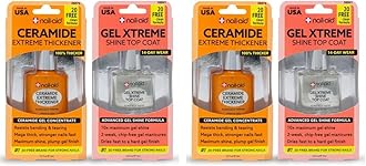 Nail-Aid Ceramide Extreme Thickener + Gel Top Coat, Clear, 2 Count (Pack of 2)