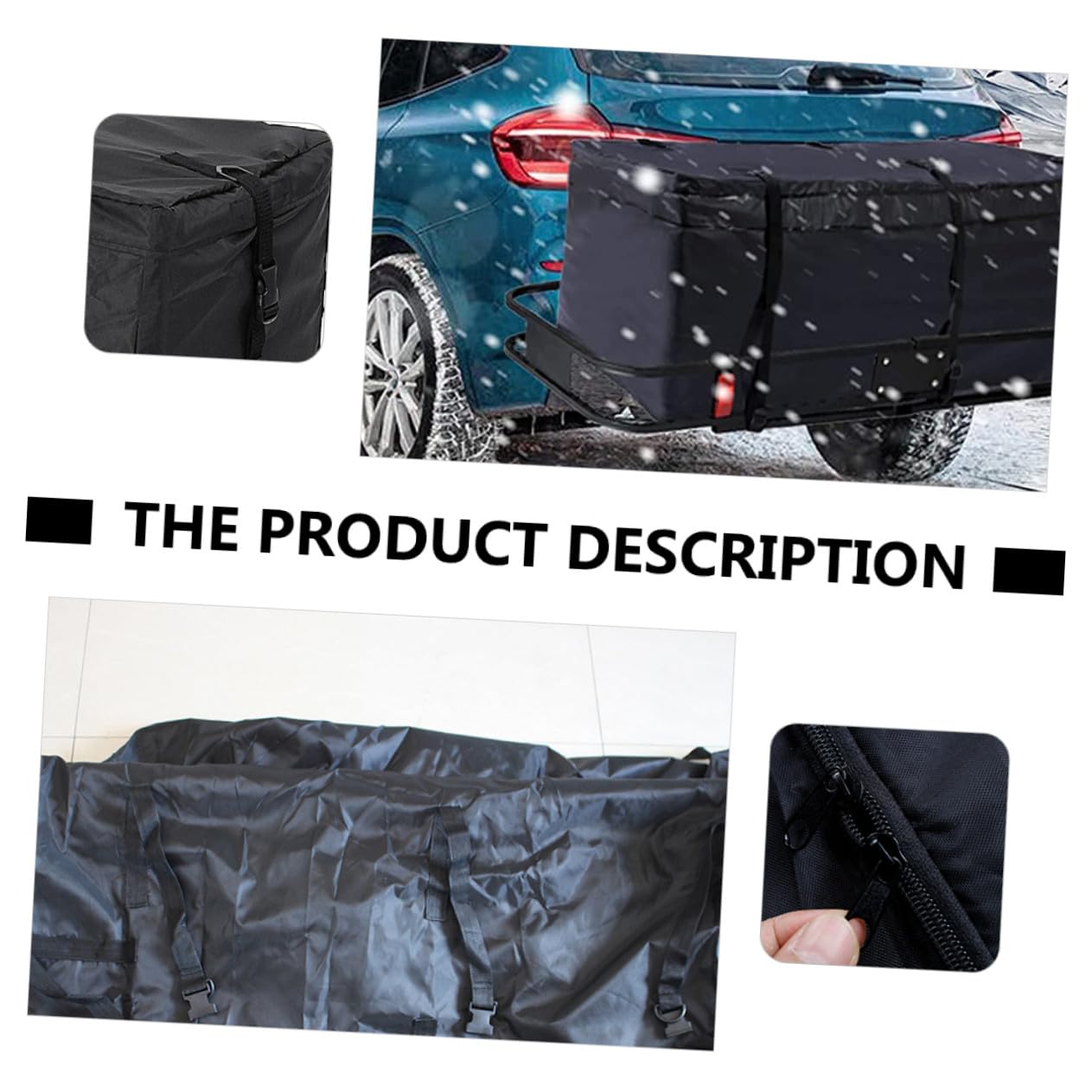 TOYANDONA Dachgepäcktasche mit 11 Kubikfuß Fassungsvermögen und Tragbarem Design aus 600d Oxford Stoff für Auto Dachträger und Fahrzeuggebrauch