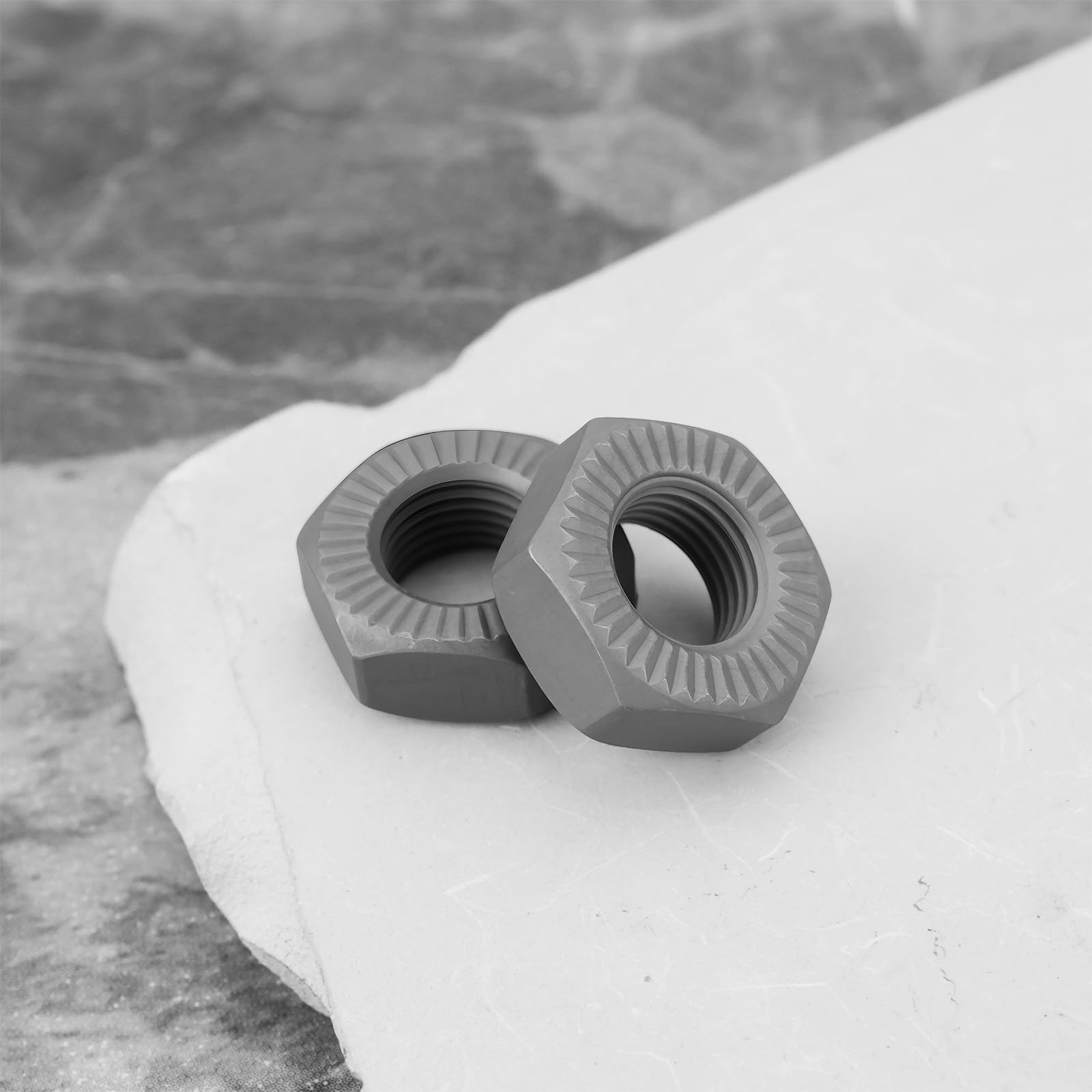 Briny River 8pcs 3/8 inch Bicycle Axle Nuts for Urban Commuter Vehicles Mountain Bikes Bicycle, Grey, 19 x 6.8 mm - Image 6