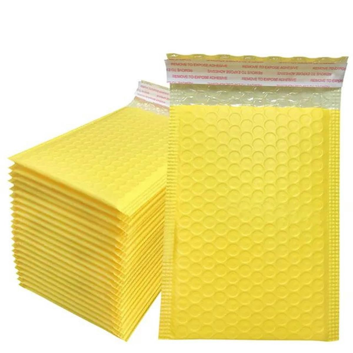 100 sztuk wyściełane koperty niebieskie opakowanie wysyłkowe artykuły dla małych firm torby do pakowania produktów Torby pocztowe do pakowania - żółty-13 x 18 cm