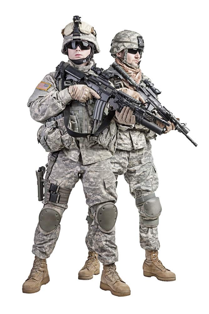 United States paratroopers airborne infantry, studio shot. Poster Print by Oleg Zabielin/Stocktrek Images (11 x 17)