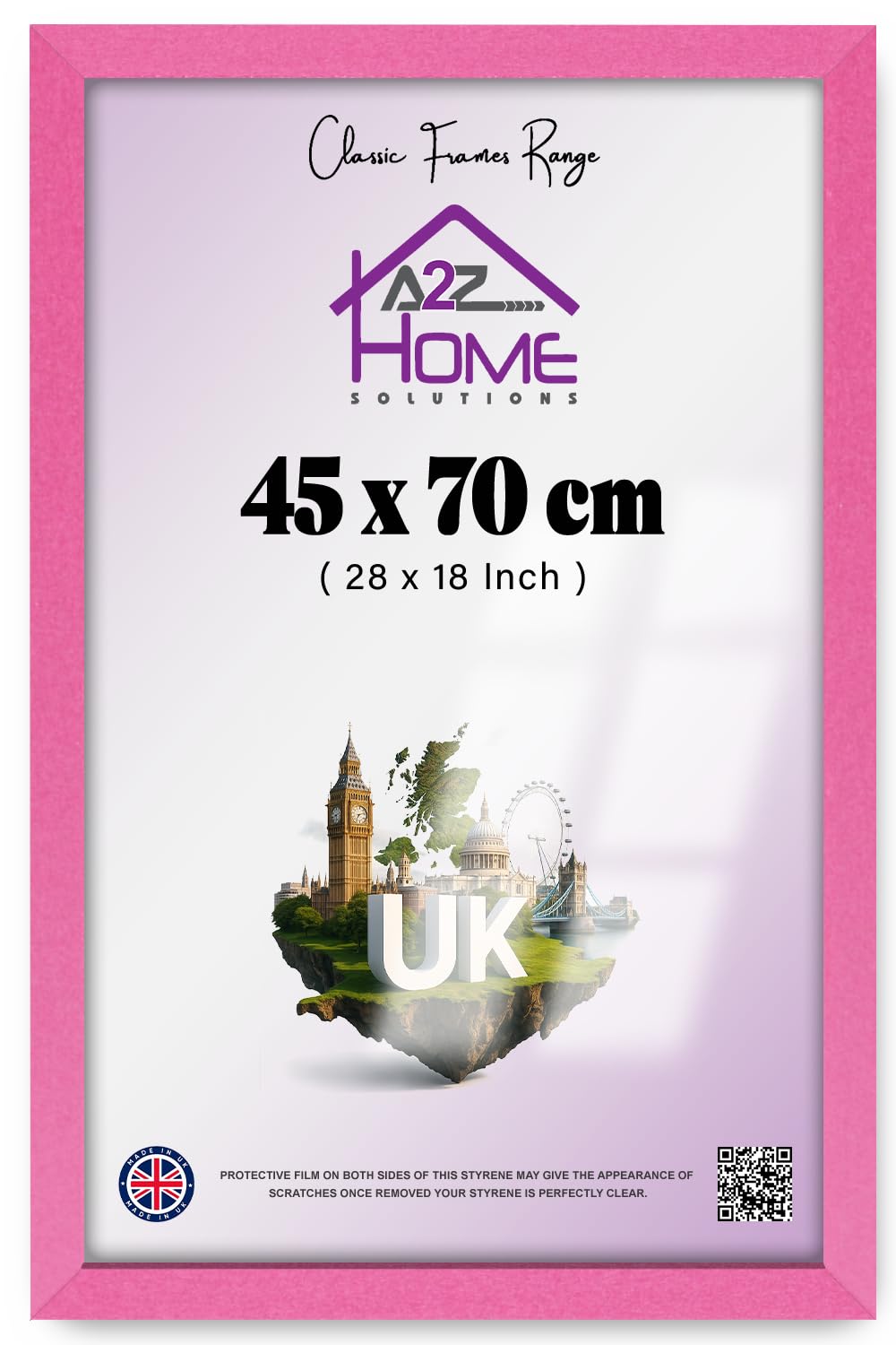 A2Z Home Solutions | Stylish Large 45 X 70 CM Frame — Vertical Or Horizontal Layout (28 X 18 Inch) To Enhance Living Rooms And Art Galleries With A Sleek Modern Finish For Photos And Prints